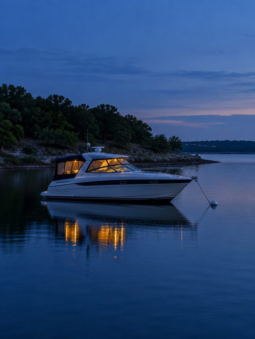 Lake Lewisville at blue hour
